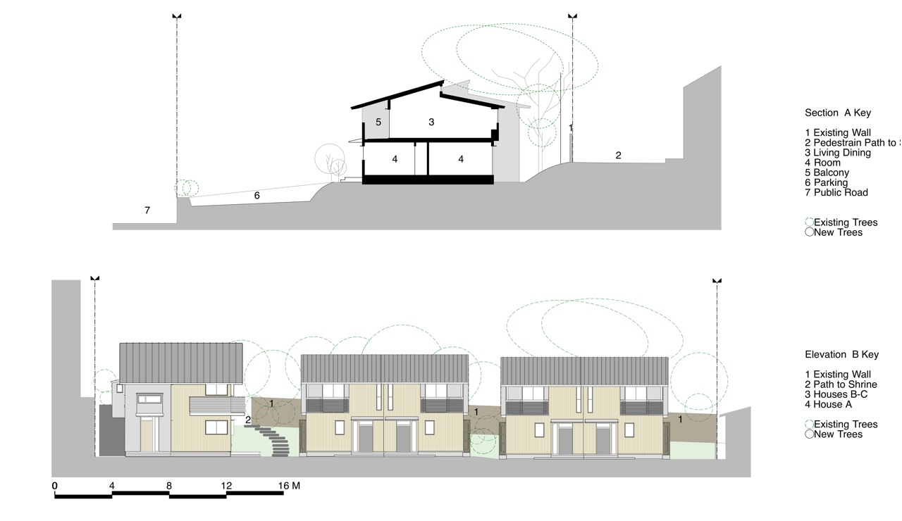 Section and internal elevation   Section and internal elevation